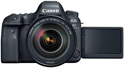 Canon EOS 6D Mark II DSLR com EF 24-105mm f/4l IS II USM LENS-Pacote com flashpoint zoom li-on x r2 ttl na câmera redonda flash