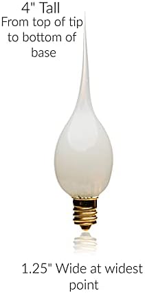 Lightlady Studio, lâmpadas de vela mergulhadas em silicone, 7 watts, pacote de 12, lâmpada de substituição para velas de janela