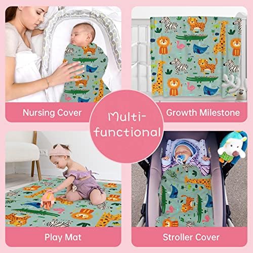 Woyamay Animal Baby Cobertors Para meninos meninos, recém -nascido cobertor de arremesso para crianças Presentes de Páscoa