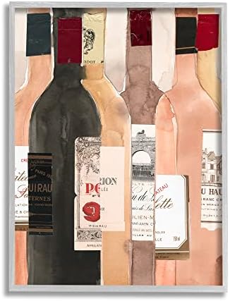 Stuell Industries atemporal rotulado Wine Bottles Vintage, Design de Samuel Dixon, 16 x 20