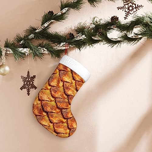 Waymay Dragon Scales Staking de Natal 18 polegadas de Natal Solvendo meias clássicas de decoração de férias