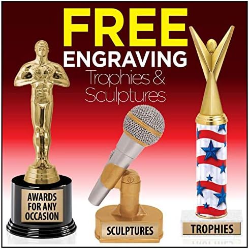 Crown Awards Horse Trophies com gravura personalizada, troféu de cavalo de corrida de ouro de 4,5 de 4,5 no Black Base Prime