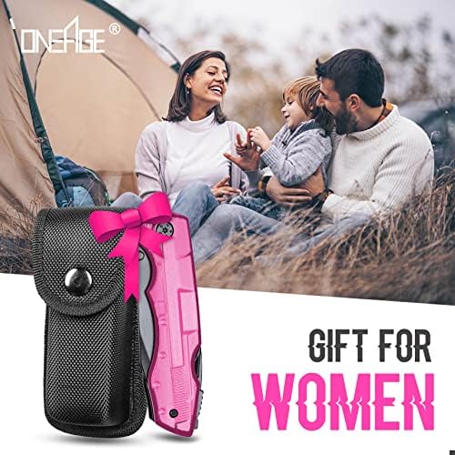 Presentes do dia das mães de filha filho, presentes para mulheres esposa melhor amiga namorada, faca rosa multitool - presentes de aniversário para mulheres, aniversário, presentes de Natal para mulheres que têm tudo