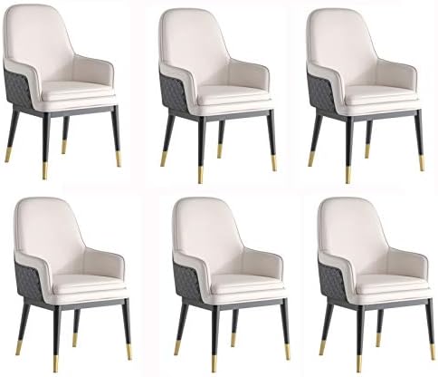 WLZWZ Modern Kitchen Dining Chairs Modern Cadeiras de jantar Modernas Conjunto de 6 sala de estar poltrona à prova