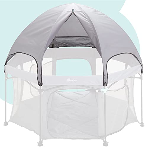 HicCapop XL 69 ”Playpen de bebê ao ar livre com Canopy, Playpen portátil Deluxe para bebês e crianças pequenas com cúpula, sun-shades,