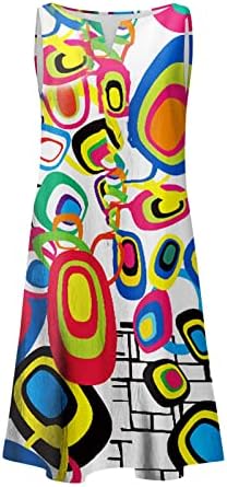 Vestido de verão Topunder, coquetel sem mangas fluxo para a Festa de Moda de Primavera Ladies Fashion Print Sundress