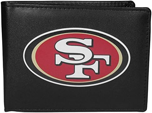 Siskiyou Sports NFL São Francisco 49ers carteira dobrável e cadeia de chaves, preto, tamanho único