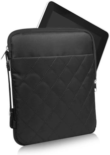 Caixa de ondas de caixa para iPad - bolsa de transporte acolchoada, capa de couro sintético suave com design de diamante