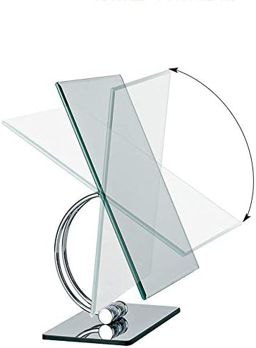 Espelho de maquiagem de maquiagem de beleza htllt - ângulo de mesa de metal ajustável 21x30cm, espelho de vaidade sem aro