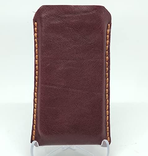 Caixa de bolsa coldre de couro coldsteral para Xiaomi Poco M2, capa de telefonia de couro genuína, estojo de bolsa de couro feita personalizada, coldre de couro macio vertical, estojo de ajuste aconchegante marrom