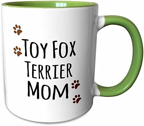 3drose Toy Fox Terrier Dog Mom - Doggie por raça - Praw marrom impressões - Doggy ... - Canecas