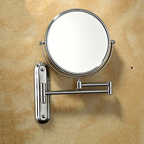 Espelho de maquiagem extensível, banheiro espelho de maquiagem de montagem na parede espelho flexível flexão de dobras
