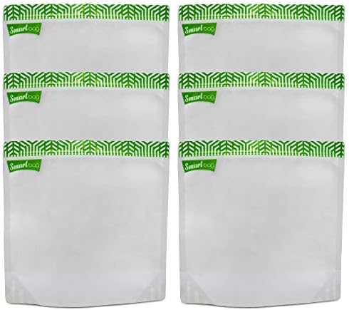 Sacos de armazenamento de alimentos reutilizáveis ​​- Perfeito para freezer - Produtos de vedação, lanches, sanduíches, almoço, sobras e muito mais - Conjunto multipack inclui galão, 2 litros e 1 litro, sacos planos