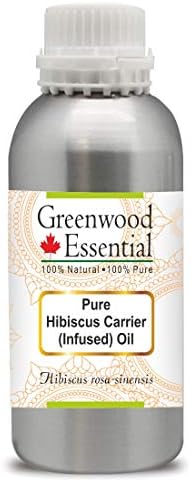 Greenwood Essential Pure Hibiscus Carrier Oil Premium Teraphic Grade para cabelos, pele e aromaterapia 300ml