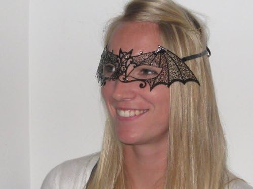 Veneza compra - máscaras venezianas máscara de halloween a laser preto com cristais