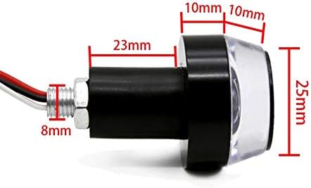 2Pack Motorcycle Turn Signal Signal Huelbar End Light Light Light Plug Plug Marker ou acessório de lâmpada em execução