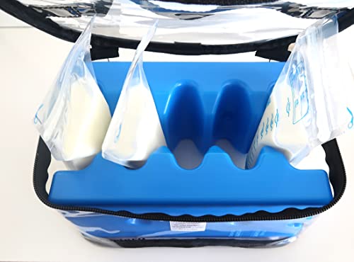 Pacote de gelo e estojo de segurança definido para sacos de leite materno - Marca Carigro - Inserir para o leite materno