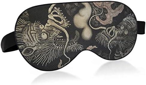Máscara de olho do sono unissex Twin-Dragons-China-Japan Cluture Night Sleeping Mask
