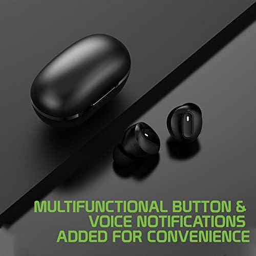 Os fones de ouvido Bluetooth sem fio v5.1 compatíveis com HTC Tytn com estojo de carregamento estendido para fones