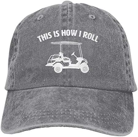 Kamaple é assim que eu rolo o chapéu de carrinho de golfe, golfistas engraçados boné de beisebol de algodão ajustável para