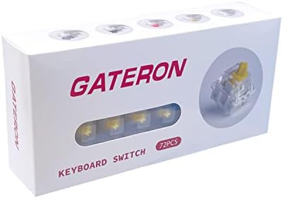 Kutethy Gateron Cap Milky Amarelo V2 pré -lubrificado 5pin interruptores lineares para teclado mecânico