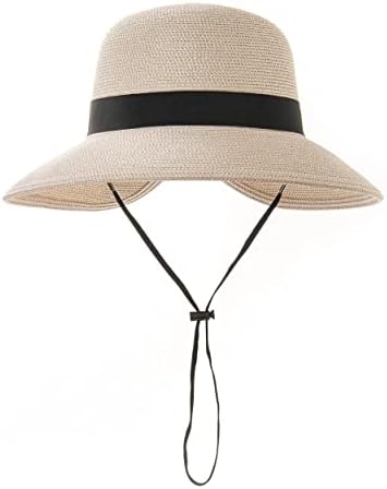 Elementar Waverly Waverly Straw Summer Beach Hat dobrable dobrável firmemente tecido