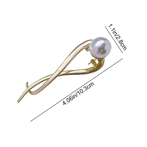 Huaangmaox Hair Barrette Pearl Clipe de cabelo elegante acessório para mulheres e meninas Decoração e namoro de penteado todos os dias