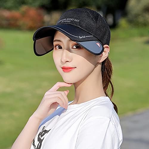 Summer Sun Visor Hat - Cap de golfe ajustável para mulheres com borda retrátil, Capéu de Proteção UV de Proteção/Tênis