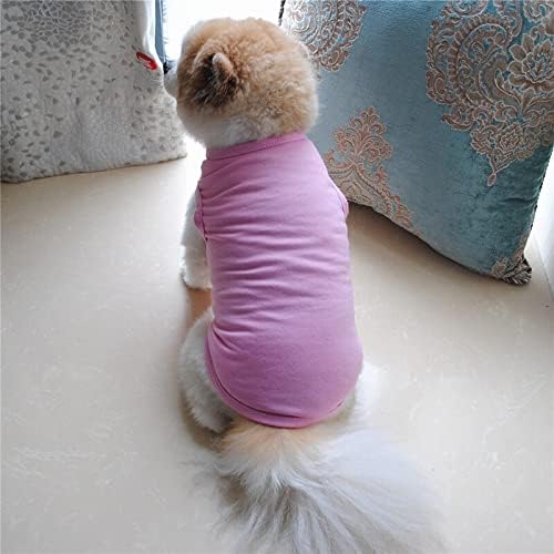 Ttndstore xs -l camisa de cachorro sólida cão de cachorro de verão roupas de cachorro shih tzu pitbull puppy camise