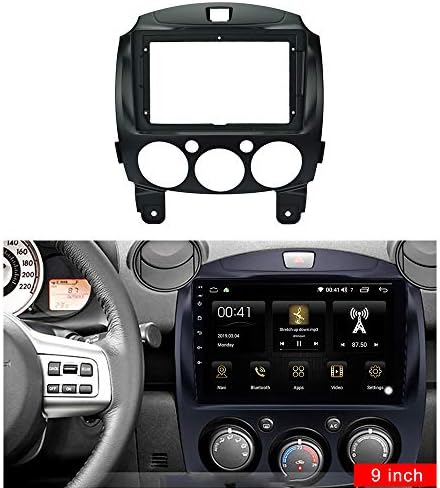 Rádio de carro de 9 polegadas Fascia Frame para Mazda 2 2010 DVD GPS Navi Player Painel Dash Kit de instalação de estéreo moldura de moldura