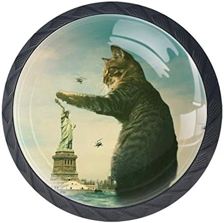 Idealiy Cat e a estátua do Liberty Gabinet Door Maçane