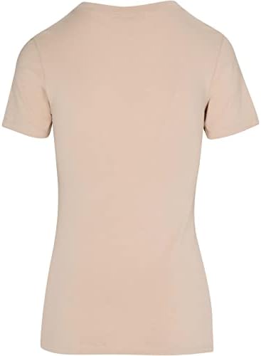 T-shirt de algodão de algodão em V Stretch Cotor