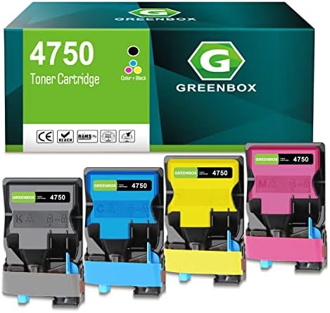 GreenBox Compatível 4750 Substituição de cartucho de toner de alto rendimento para Konica Minolta 4750 A0X5130 A0X5430 A0X5330 A0X5230