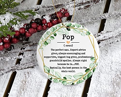 Ornamento de substantivo pop - Ornamento de Natal para Pop - Ornamento do Dia dos Pais - Presentes Pop - Definição