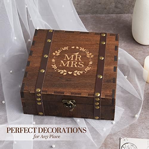 AW Bridal 【Casal Gifts: 11x11 Large Shadow Box Frames + Caixa de lembrança com tampas para presentes de noivado de aniversário