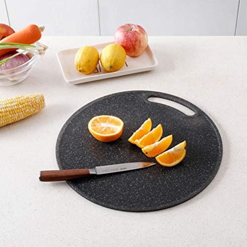 Cabilock Kitchen Rutting Board Round Plástico Plástico Bloco Handalable Fruit Legitables Bacto com alças para o restaurante