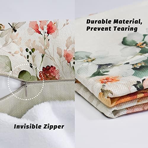 Capas de travesseiro de arremesso de arremesso floral de Gdhbling 18x18 polegadas de 4 capas de travesseiro decorativo de mola capas de travesseiro de sofá ao ar livre