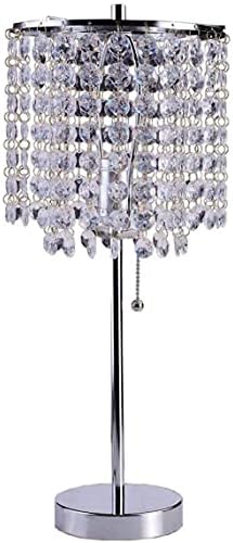 Ore International 8315C-A Faux Crystal Deco Glam Table Lamp, 20,25 , Silver