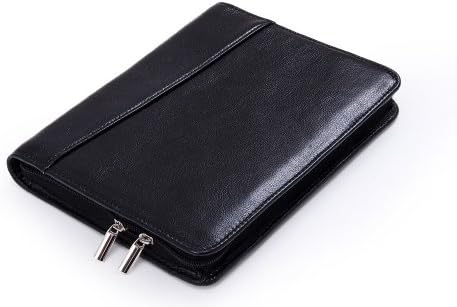 Xiaozhi Compact Deluxe Leather Padfolio Case, encaixa o iPad mini e o papel jurídico júnior