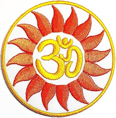 Kleenplus 3pcs. Aum om infinito hindu hinduísmo yoga Índia transe flor lotus costurar ferro em remendo apliques artesanal de roupas artesanais vestido de vestido hat jean adesivo