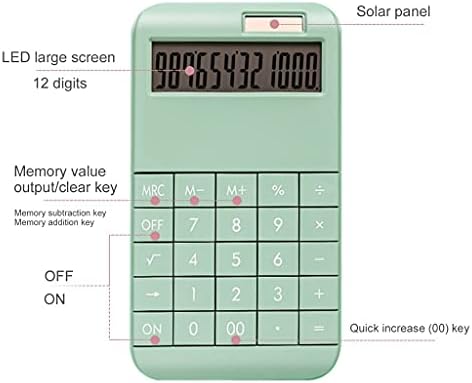 YFQHDD Digit Portátil calculadora de mesa Ferramenta de contabilidade de negócios embutida 210mAh Battery Solar School Meeting