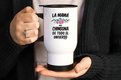 Caneca de Casitika Chingona. Presentes para a mãe mexicana. La Mama Mas Chingona de ToDO El Universo Viagem Cuple. Regalos
