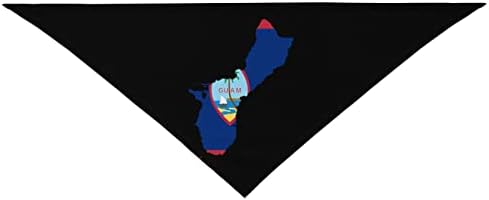 Mapa de bandeira de Guam Pet Dog Puppy Cat Balaclava Triângulo Bibs Lenço Bandana Collar Neckerchief MCHOICE para qualquer