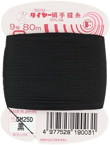 Fujix Tire [seda de seda costura à mão] No. 9 / 80m Col.402 Black