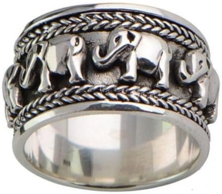 Jóias de jóias de Panwa Mulheres de jóias de animais 925 Silver Care Printing Ring Silver Tamanho 6-10