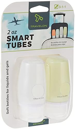 Conjunto de viagens de 2 tubos inteligentes, 2 onças, verde/transparente, um tamanho único