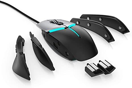 Alienware Elite Gaming Mouse AW959 com 12.000 DPI Pixart Sensor óptico com asas laterais redesenhadas para melhorar