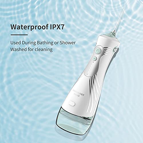 Sensology Water FLOSSER PROFISSIONAL IRRIGADOR ORAL DO ORAL INSIFICAÇÃO - 230 ml portátil e recarregável FLOSSOR DE ÁGUA IPX7 IPX7,