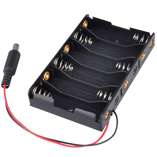 Com 2,1 x Storage Battery Power Jack 6 AA para carregador de bateria do caso Cargador de Bateria
