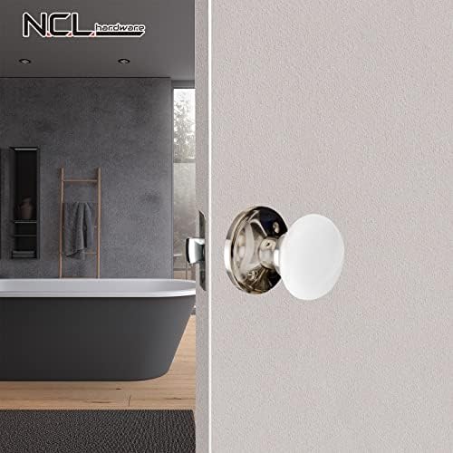 Hardware da NCL maçanetas da porta branca, maçanetas sem chave, alavancas oblatas da porta de porcelana, maçanetas da porta do banho interior